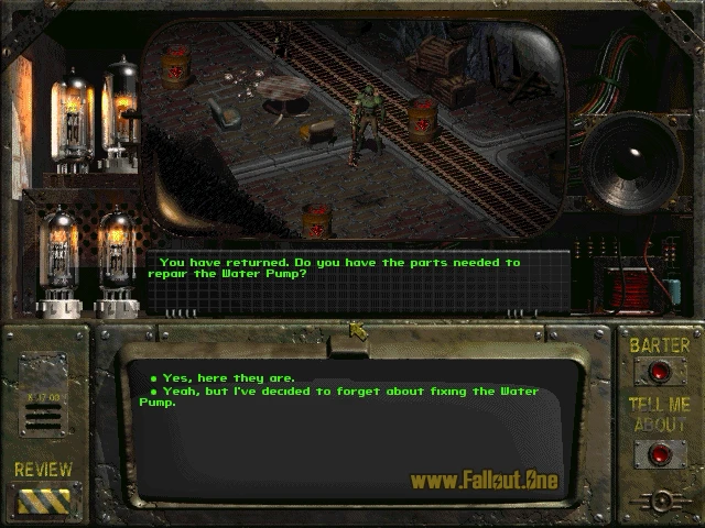 The rebels' ghoul leader in the sewers fallout 1 necropolis guide